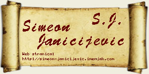Simeon Janičijević vizit kartica